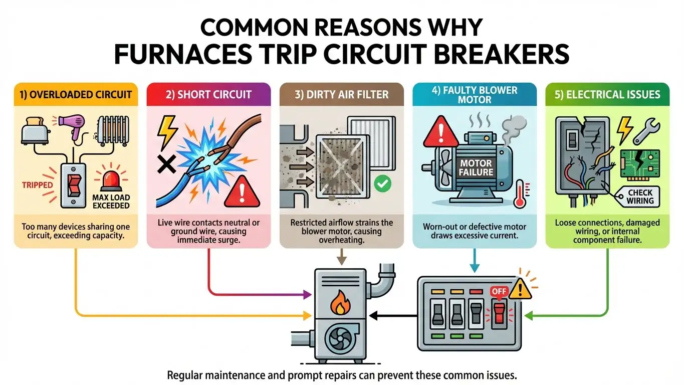 Common Reasons Furnaces Trip Breakers