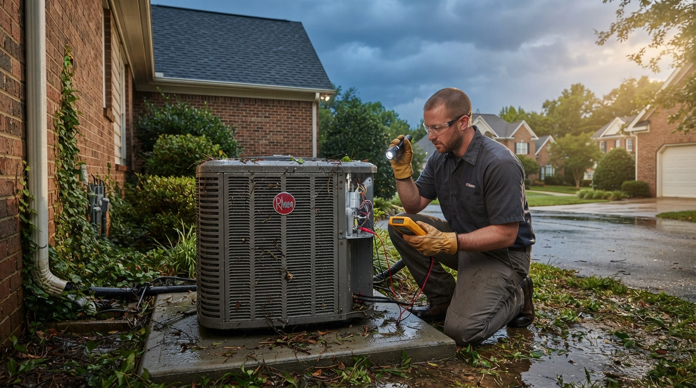 What Richmond Homeowners Should Do After a Summer Storm Hits Their AC System